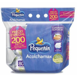 PEQUEÑIN ALCOCHAMAX TELA HIPOALERGENICA CON DISP. 2 PAQ X 80 MAS 1 PAQ X 40